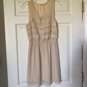 Lush cream chiffon dress size S